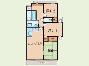 本山南パークマンション（405）の物件間取画像